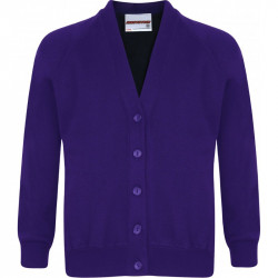 Plain Purple Cardigan-...