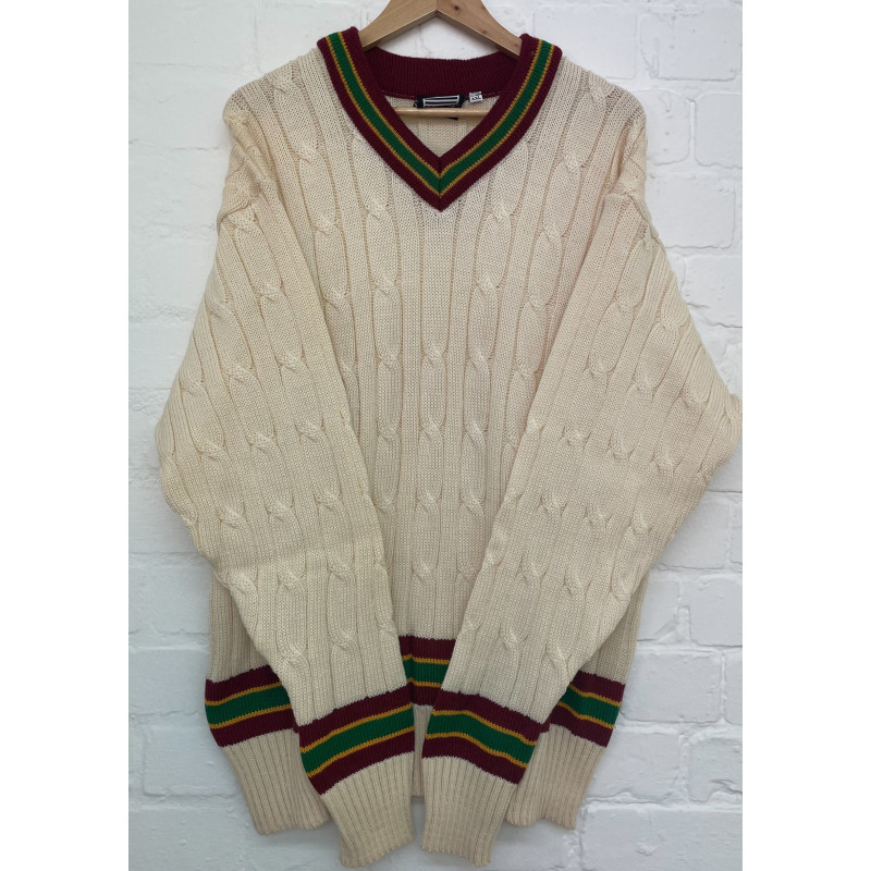 100% Pure New Wool Long Sleeve Cricket Sweater